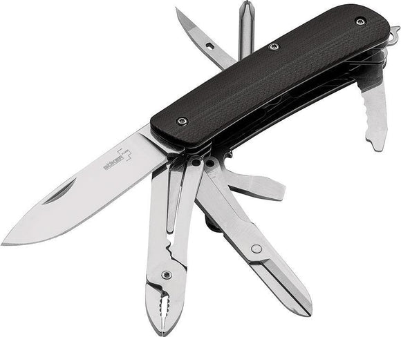 Boker Tech Tool City 5 Screwdriver Knife Blade Folding Black Multi-Tool