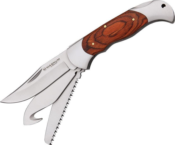 Boker Magnum Classic Hunter Red Pakkawood Handle Folding Blades Knife