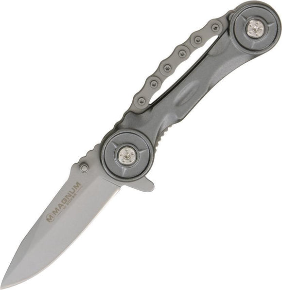 Boker Magnum Easy Rider Linerlock Gray Aluminum Folding Blade Knife