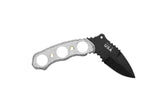 TOPS Devils Elbow XL Fixed Spear Angled Blade Black Micarta Handle Knife DEV01