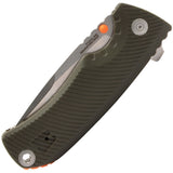 Sog Tellus Pocket Knife Framelock OD Green GRN Folding Cryo 440 Blade 14060143