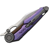 Stedemon NOC MT19 Pocket Knife Linerlock Purple Titanium Folding M390 T19BLU