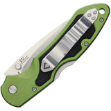 V NIVES Griptide Green Aluminum Folding 8Cr13MoV Lockback Pocket Knife 30138