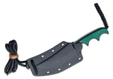 CRKT Minimalist Katana Black & Green Micarta Fixed Blade Knife 2394