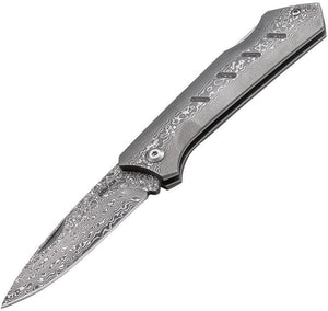 Boker Plus Damascus Steel Dominator Lockback Folding Blade Knife