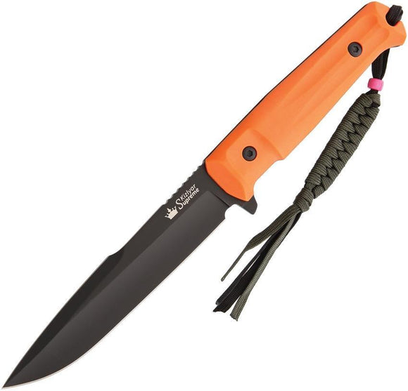 Kizlyar Delta Titanium AUS-8 Stainless Fixed Blade Orange Handle Knife