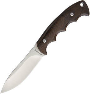 Browning Wood Full Tang 8.5" Satin Stainless Drop Pt Fixed Blade Knife