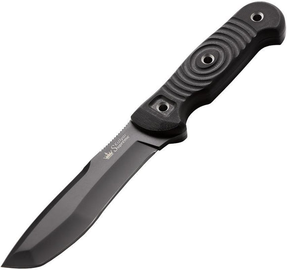 Kizlyar Vendetta Fixed TiNi AUS-8 Stainless Blade Black G10 Handle Knife