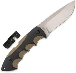 Browning Steel Sharp Skinner Tan & Black Handle Fixed Blade Knife