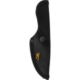 Browning 8.25" ERT Fixed Drop Pt Blade Gray & Black Handle Knife Sheath