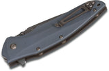 Kizlyar Zorg Linerlock Gray G10 Titanium D2 Tool Steel Tanto Folding Knife 0227