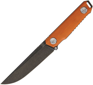 Stedemon UncleOne 9.75" Orange Handle G10 Stonewash Blade Fixed Knife ub024