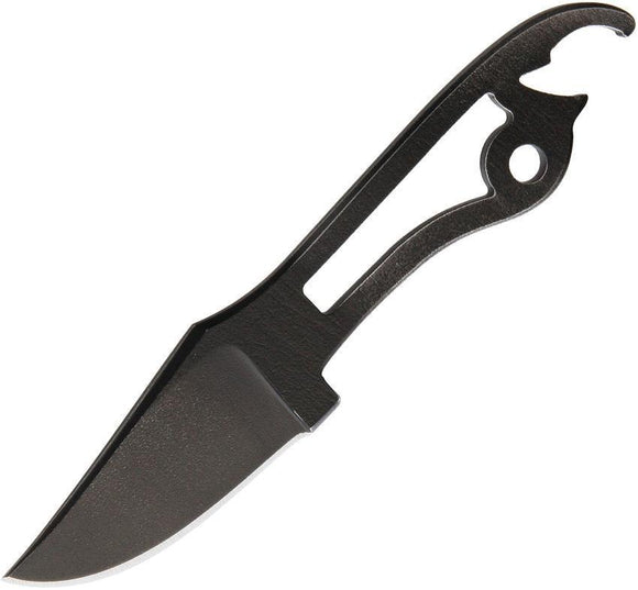 Winkler Knives II Bottle Opener Black Fixed Clip Blade Neck Knife