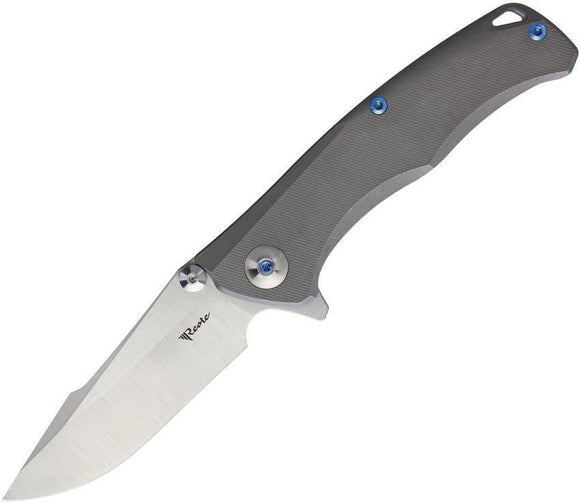 Reate Knives New Torrent Dark Stonewash Framelock RWL-34 Folding Knife