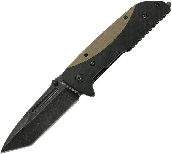 Browning Eradicate Linerlock Tan & Black Handle Folding Tanto Blade Knife