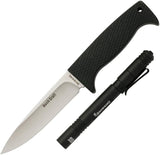 Browning Bush Craft Black Light Combo Fixed Blade Knife + Sheath & Penlight