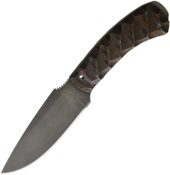 Winkler Knives II Woodsman Sculpted Maple Wood Handle Fixed Drop Blade Knife