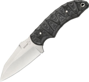 Boker Plus 7.375" Mosier Black Gray Micarta Handle Fixed Blade Knife