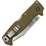 Cold Steel SR1 Folding Knife Green G10 Handle Satin Finish CPM S35VN Stainless Blade 62L