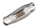 Boker Junior Scout Lockback Stag Handle Damascus Steel Folding Knife 111910DAM