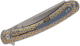 Artisan Orthodox Framelock Blue & Green Handle S35VN Folding Razor 1817GBU02