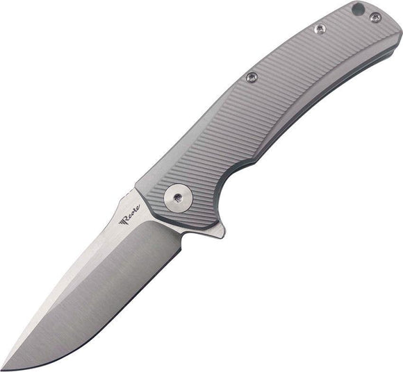 Reate Knives Mini Horizion Framelock Bead Blast Titanium Handle Folding Knife