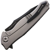 Maxace Killer Whale 2.0 Framelock Gray TC4 Titanium Folding ASP-60 Knife MKW202