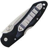 V NIVES Griptide Black Aluminum Folding 8Cr13MoV Lockback Pocket Knife 30121