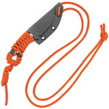 Condor Carlitos Orange Cord Wrapped 1075HC Fixed Blade Neck Knife 80625HC
