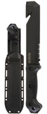 Becker Black Tac Tool Serrated 1095 Carbon Steel Fixed Blade Knife w/ Sheath R3
