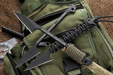 OPS Hoffman Harpoon 1095HC Black Green Fixed Blade Knife HOFHAR01