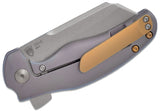 Kizer Cutlery C01C Mini Sheepdog Framelock Blue Titanium S35vn Folding Knife 3488a2