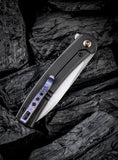 We Knife Upshot Framelock Limited ED Black Titanium Folding CPM-20CV Knife 2102A