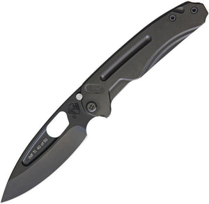 MEDFORD Infraction Framelock S35VN Titanium Drop Pt Black Folding Blade Knife