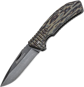 Boker Magnum Sierra Alpha Linerlock Blade Green Camo Folding Knife 