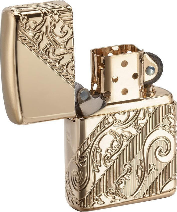 2018 Zippo Lighter Collectible of the Year Golden Scroll Windproof USA 