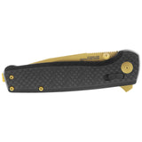 SOG Terminus LTE XR Lock Carbon Fiber Folding Gold S35VN Pocket Knife TM1033BX