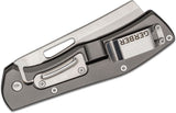 Gerber FlatIron Cleaver Frame Lock Knife Blue Micarta (3.5" Satin) G1789