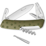 Swiza TT03 Green Tick Mult-Tool Bear Folding Corkscrew Pocket Knife B070W002
