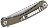 Artisan Small Orthodox Linerlock Green G10 Folding D2 Steel Knife 1817PSGNF