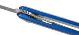 CRKT Stickler Pocket Knife Linerlock Blue & Gray Aluminum Folding 12C27 6710