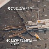 Gerber Lockdown Pry Multi-Tool Folding Knife 2.5" Plain Blade Tactical Gray Onyx Aluminum Handle 1593