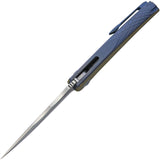 Reate Knives Jack Linerlock Blue Titanium M390 Flipper Folding Knife 043