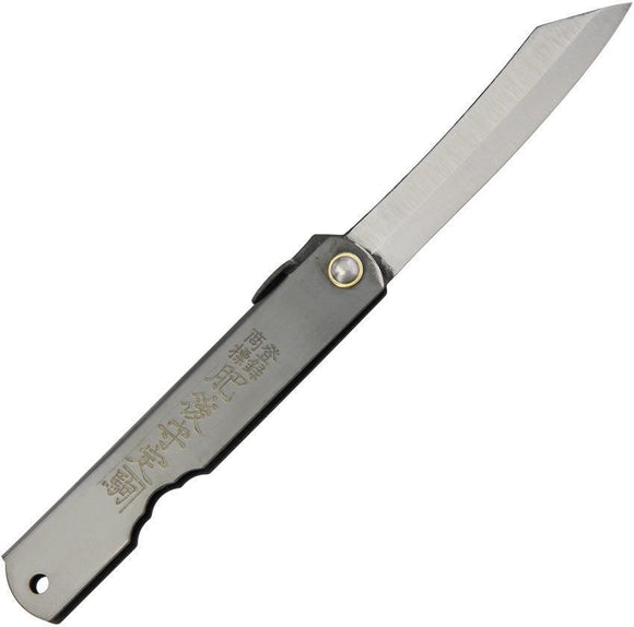 Higonokami Knives No 4 Folder Pocket Knife Black Carbon Steel Blade