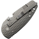 DPx Gear HEST Framelock Gray Titanium Folding Bohler M390 Pocket Knife HTF010