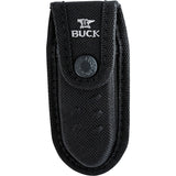 Buck Pursuit Pro Large Folding Lockback Guthook Knife Black/Orange (3.5" Satin Blade) w/ Sheath BU660ORG