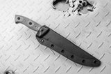 TOPS Knives Hazen Legion Fixed Hunter's Point Blade Black Handle Knife HAZENLG
