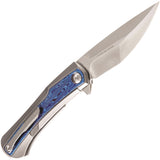 Kansept Knives Kratos Framelock Titanium/Timascus Folding Pocket Knife 1024A3