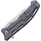 CH Knife Blue Titanium D2 Framelock Folding Knife 3009