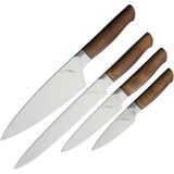 Ferrum Reserve 5pc Chef's Utility & Paring Fixed Knives Kitchen Block Set ER0500
